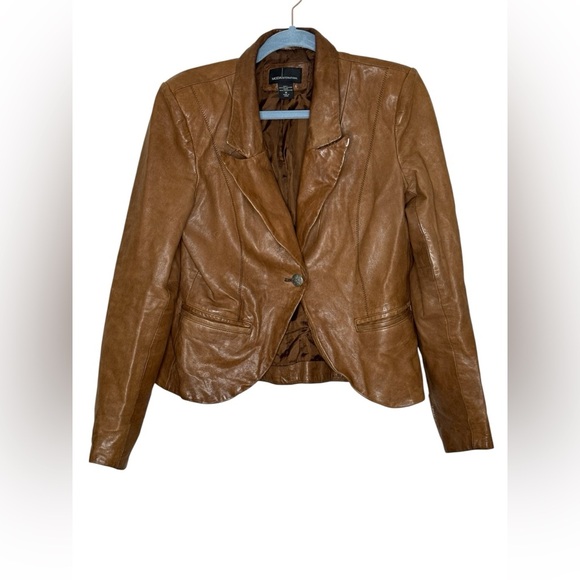 Moda International Brown Leather Jacket